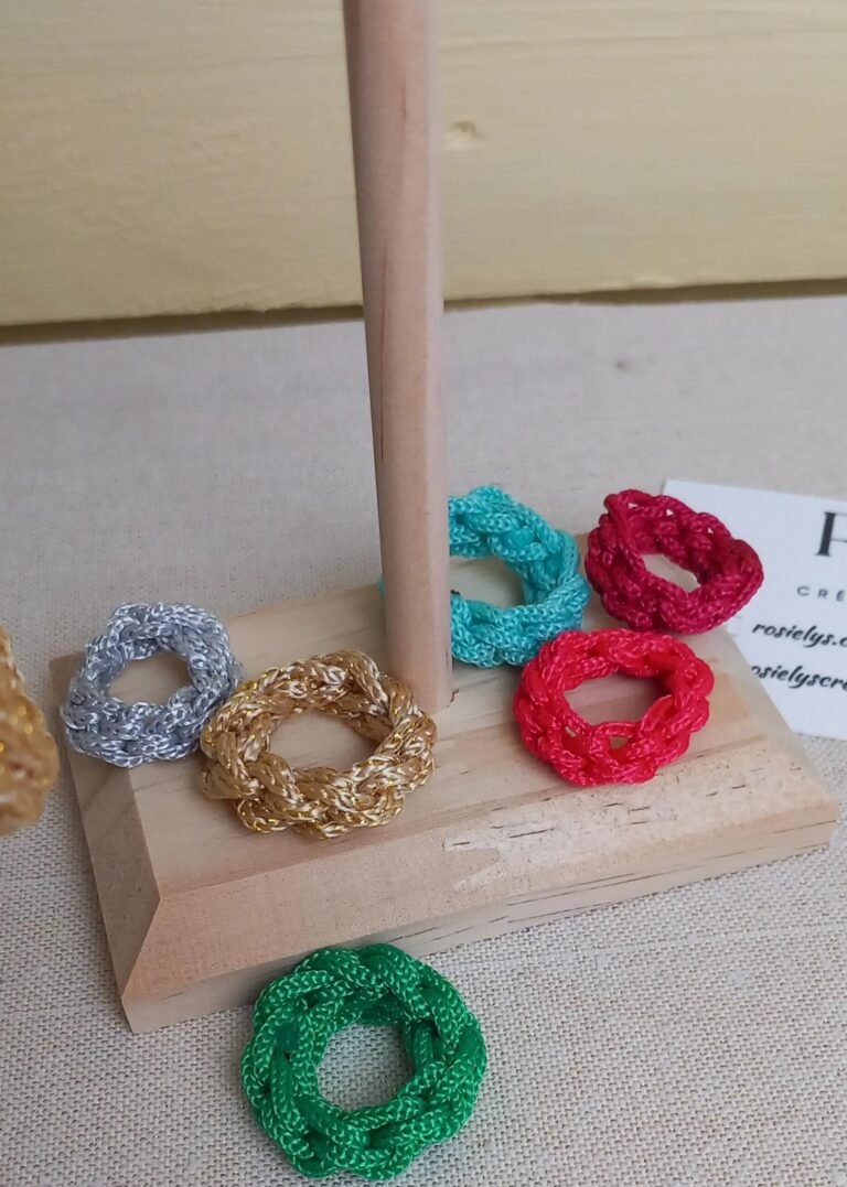 Bagues tressées au crochet fait main