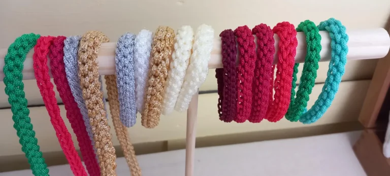 Bracelets tressés au crochet fait main