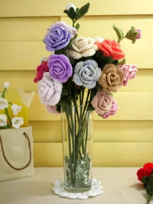 Fleur à l'unité, rose, pour bouquet de décoration d'intérieur, mariage ou cadeau personnalisé