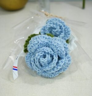 2 roses ciel pailleté