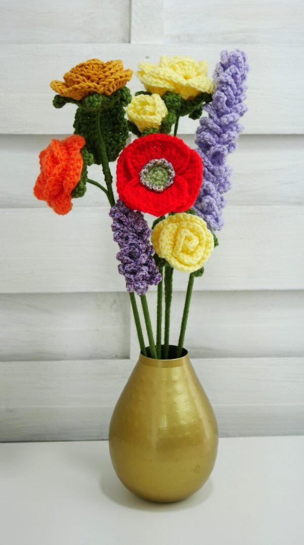 bouquet campagne 1 Bouquet Coquelicot, lavandes et roses – Campagne Fleurie