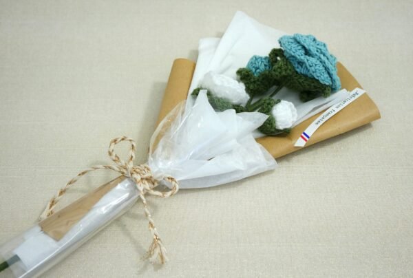 turquoise 4 Bouquet roses et bourgeons océan