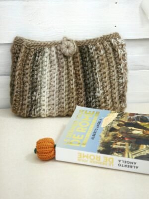 P1530701 Pochette à livre en laine - Accessoire cocooning personnalisable