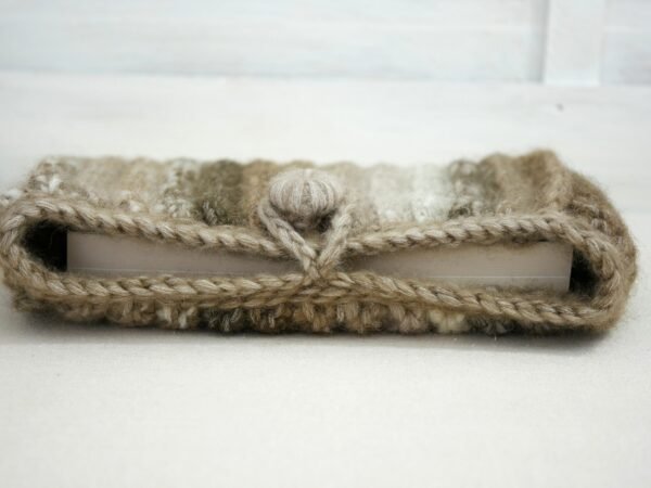 P1530711 Pochette à livre en laine - Accessoire cocooning personnalisable