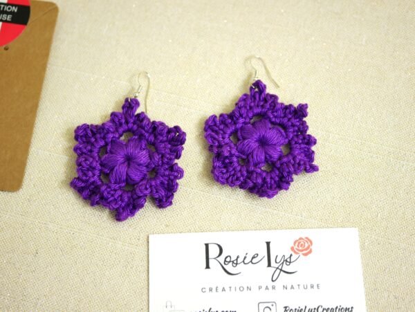 P1530847 Boucles d’oreilles flocon Violet mystique