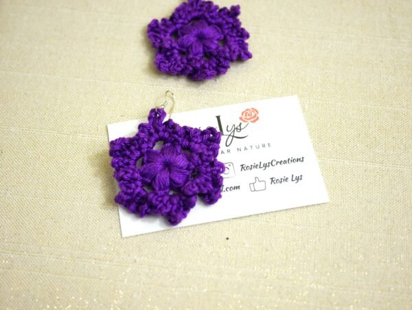 P1530853 Boucles d’oreilles flocon Violet mystique