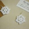 Boucles d’oreilles Flocon – Blanc Neige