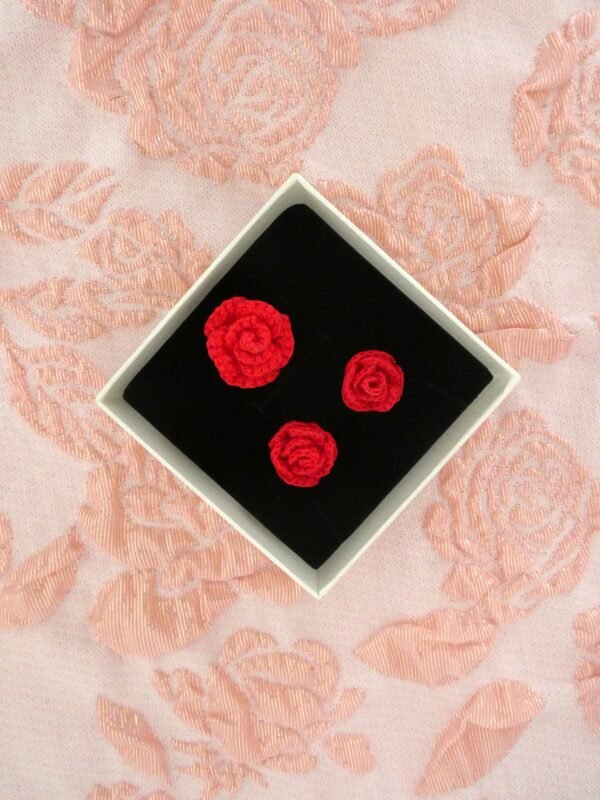 Boucles d’oreilles Fleur Rose Coquelicot