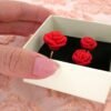 Boucles d’oreilles Fleur Rose Coquelicot