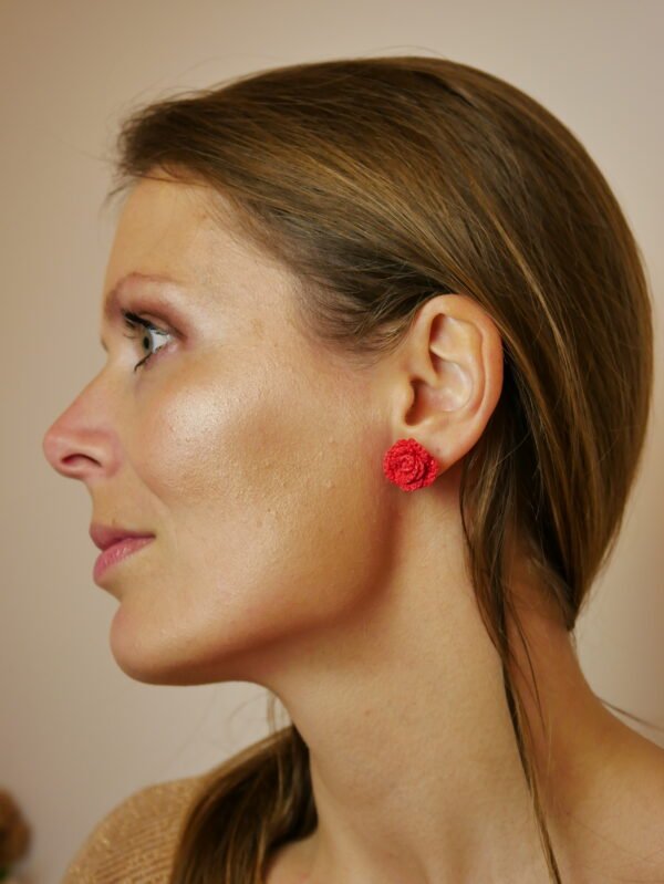 Boucles d’oreilles Roses d'Amour artisanales | Rosie Lys