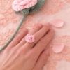 Bague Fleur Rose Thé