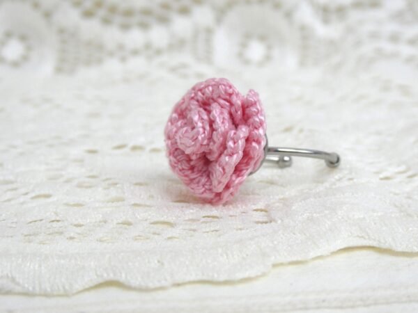 Bague Fleur Rose Thé