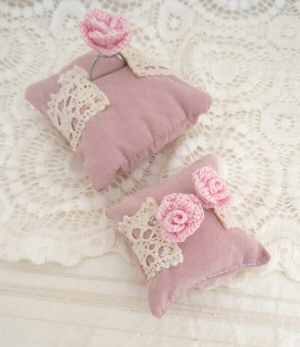 Boucles d'oreilles Fleur Rose Dragée