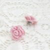 Boucles d'oreilles Fleur Rose Dragée