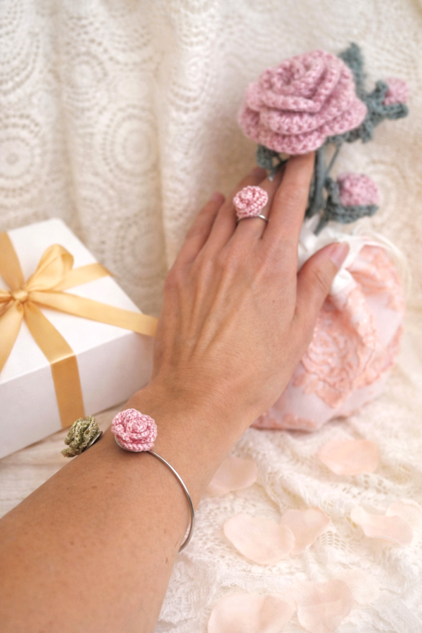 Bracelet Duo de Rose Thé & Or