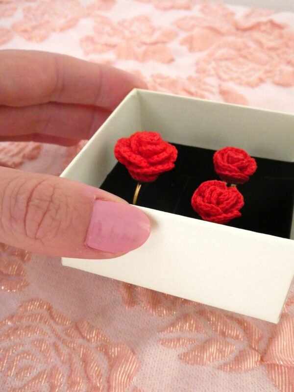 Bague Fleur Rose Coquelicot