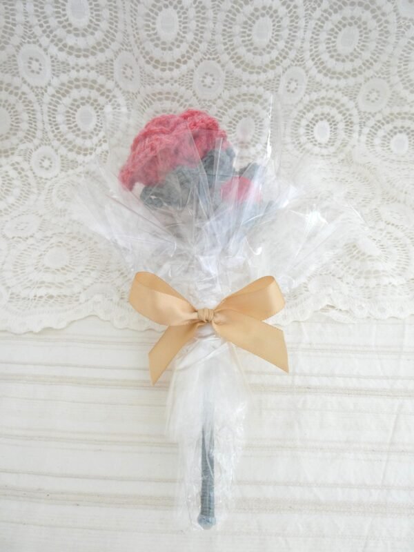 Bouquet Rose Coquelicot "Eclosion"