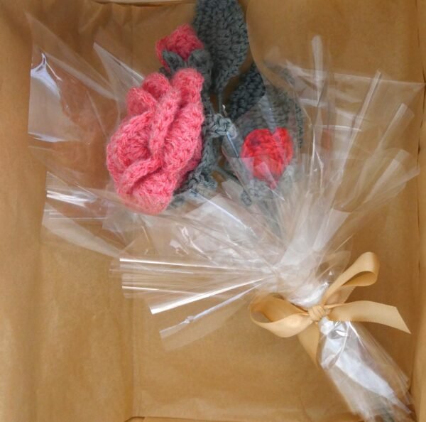 Bouquet Rose Coquelicot "Eclosion"