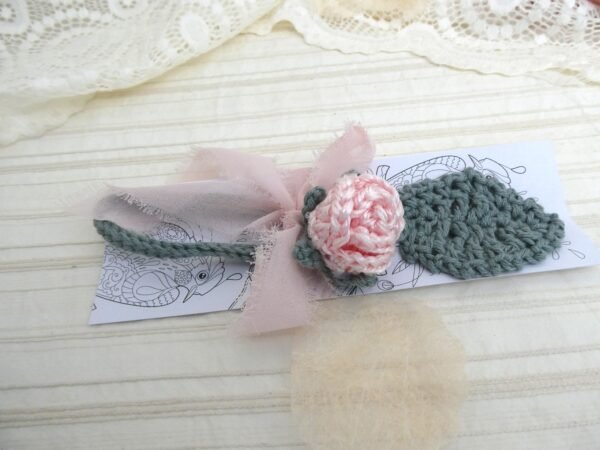 Marque-page floral Rose Dragée