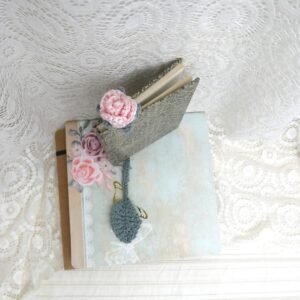 Marque-page floral Rose Dragée