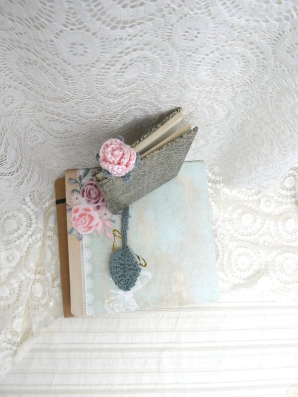 Marque-page floral Rose Dragée