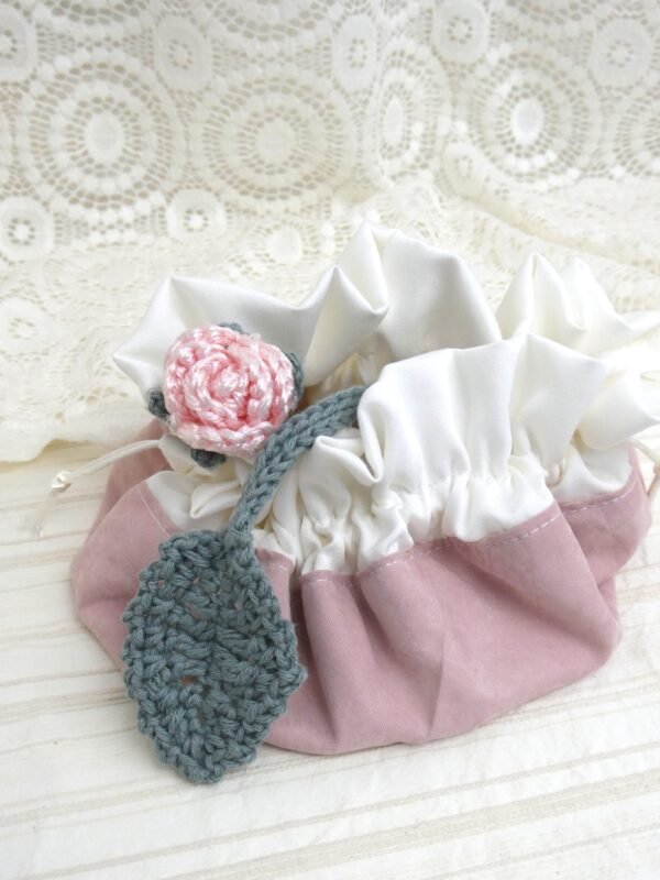 Écrin textile floral Rose Thé