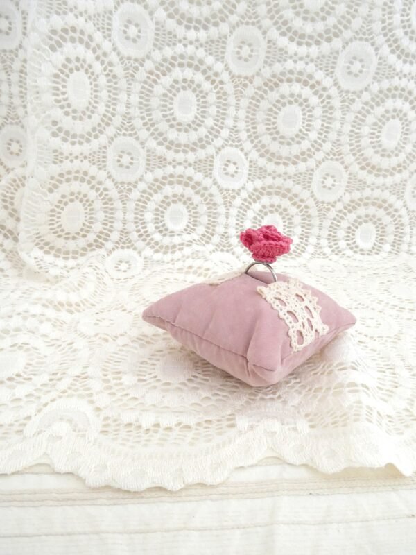 Coffret Écrin Fleuri en Rose Velours