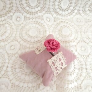 Bague Fleur Rose Velours