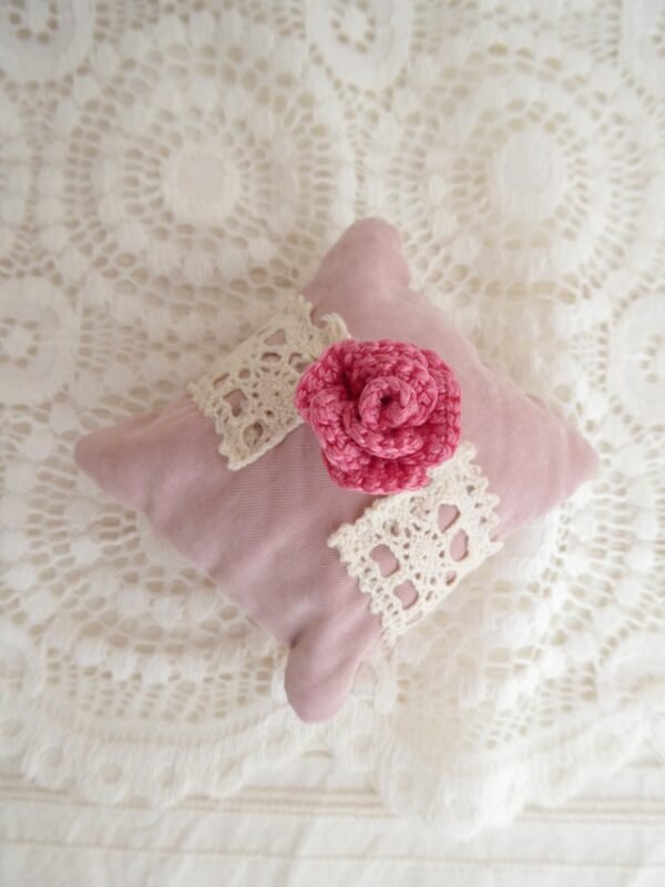 Bague Fleur Rose Velours