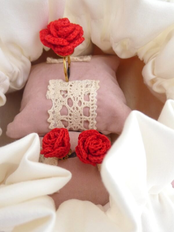 Bague Fleur Rose Coquelicot