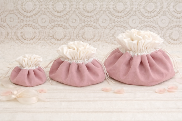 Écrin textile floral Rose Thé