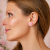 Boucles d'oreilles Fleur Rose Dragée