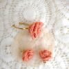 Boucles d'oreilles Fleur Rose Corail