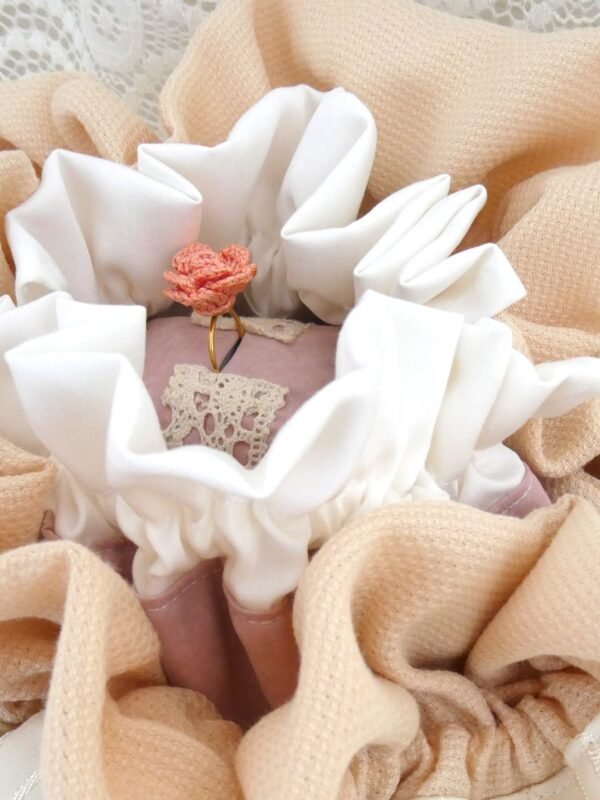 Bague Fleur Rose Corail