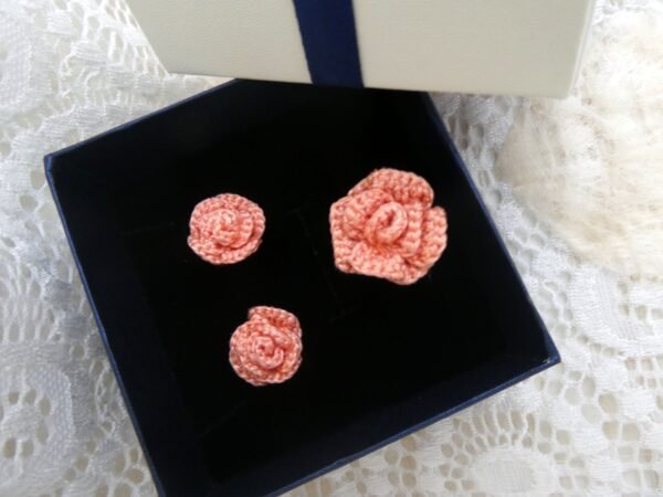 Bague Fleur Rose Corail