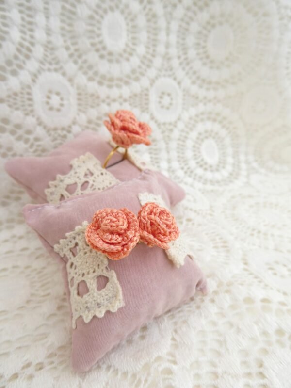 Boucles d'oreilles Fleur Rose Corail