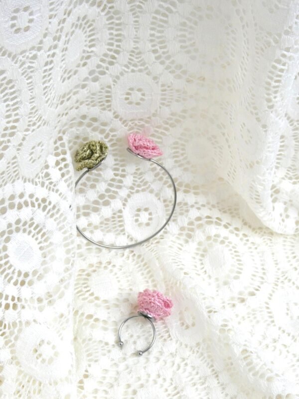 Bracelet Duo de Rose Thé & Or