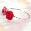 Bracelet Duo de Rose Velours & Coquelicot