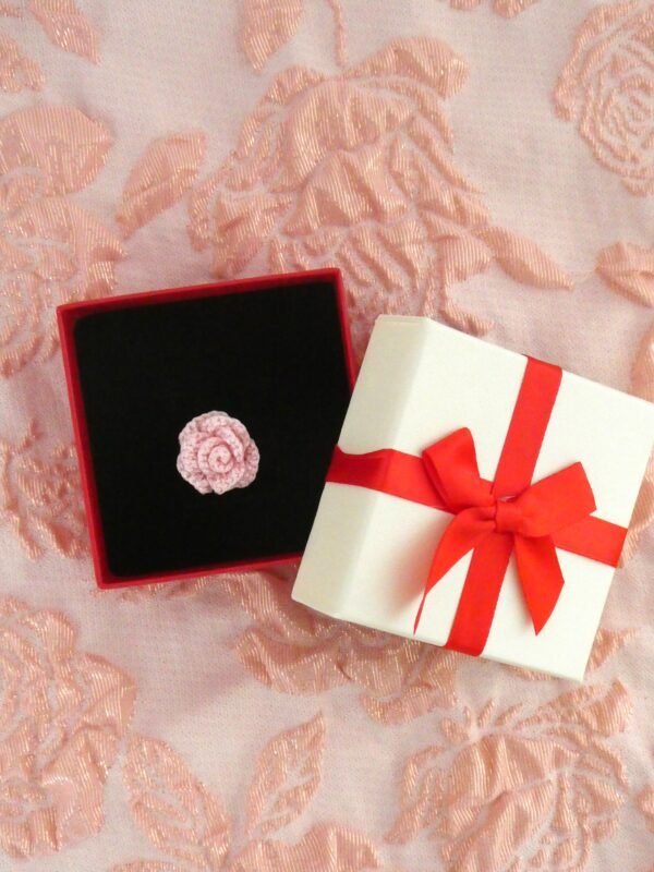 Bague Fleur Rose Dragée