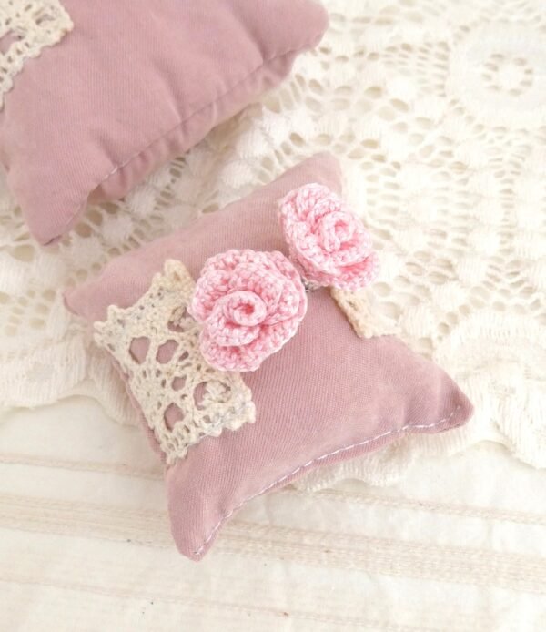 Boucles d'oreilles Fleur Rose Dragée